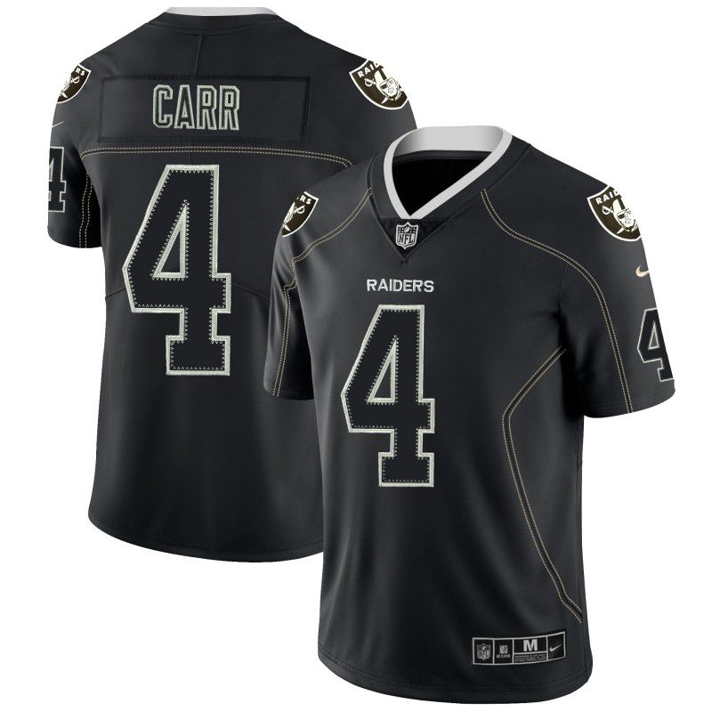 Men Oakland Raiders #4 Carr Nike Lights Out Black Color Rush Limited NFL Jerseys->carolina panthers->NFL Jersey